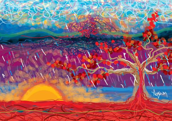 Land may stumble, not the spirit